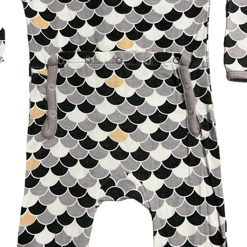 Kickee Pants 12-18m Bamboo Midnight Scales Coverall